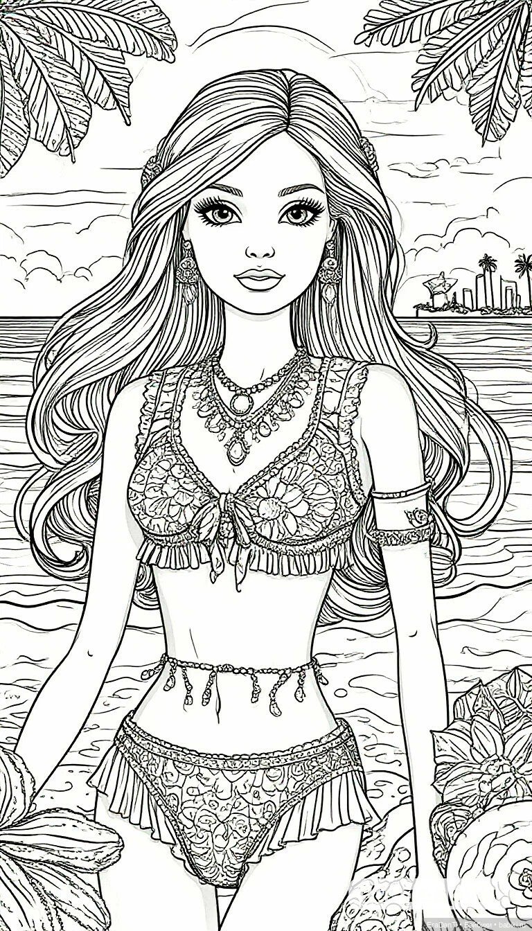 Раскраска в стиле Барби (нейросеть) 💝 (фото 4)