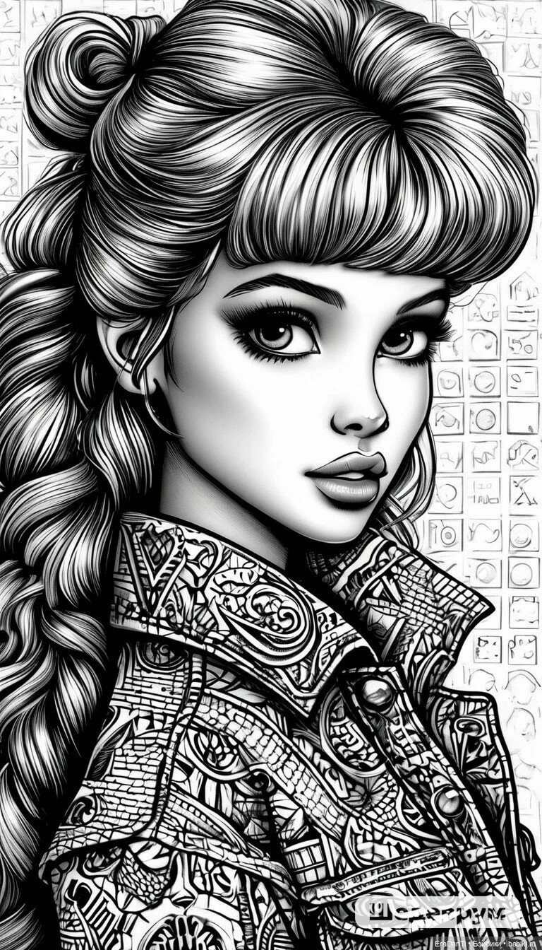 Раскраска в стиле Барби (нейросеть) 💝