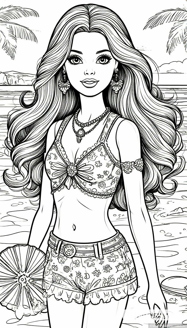 Раскраска в стиле Барби (нейросеть) 💝 (фото 9)