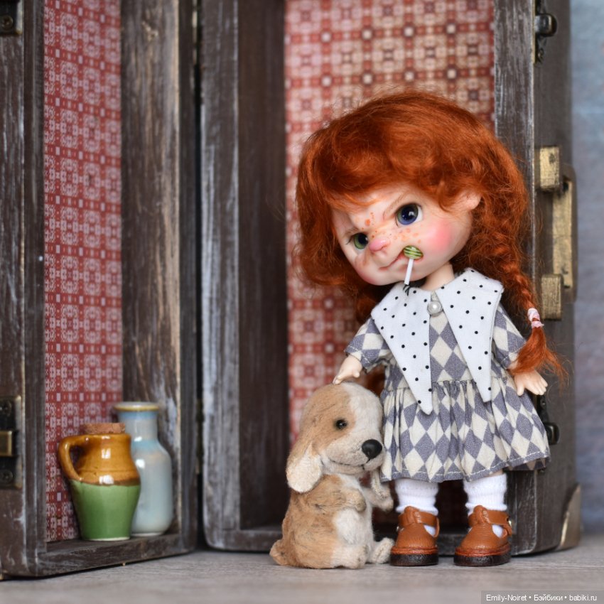 Джинни и щеночек — Домашние фото авторских игрушек: Тедди (фото 4)