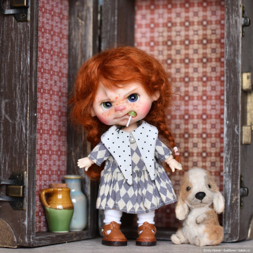 Джинни и щеночек — Домашние фото авторских игрушек: Тедди