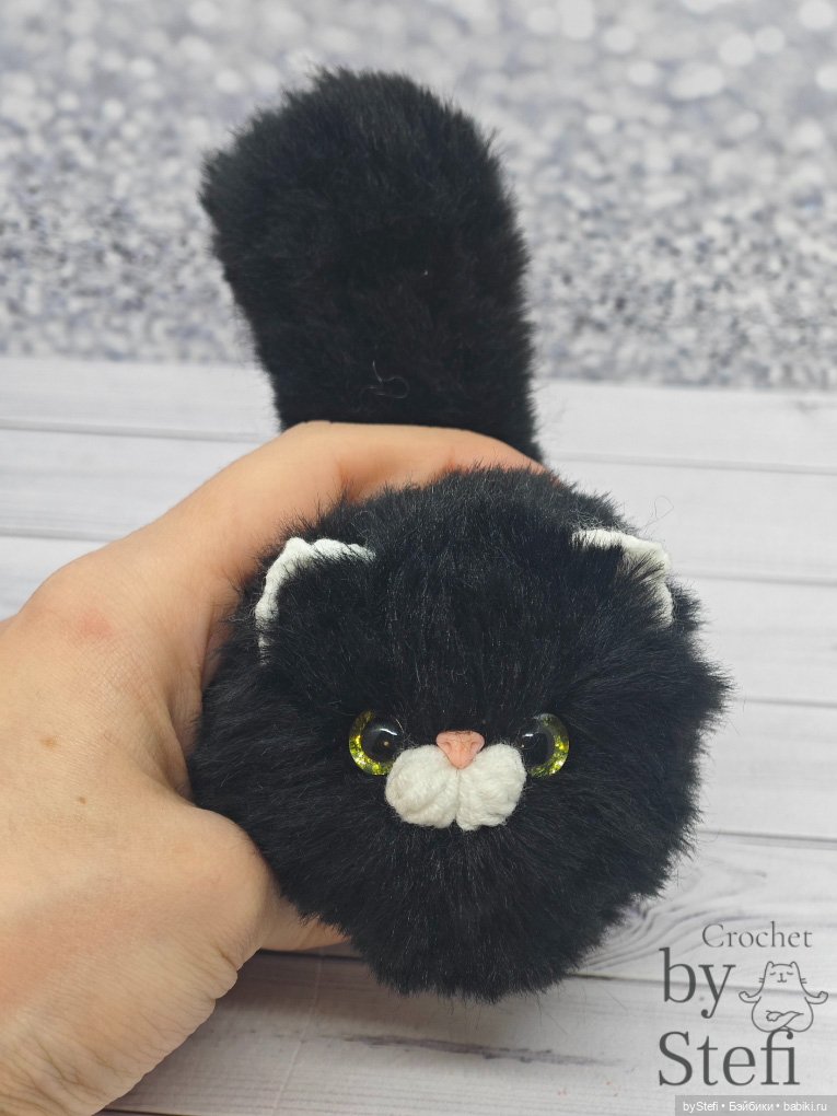 Чёрненький котофей — Вязаные игрушки и амигуруми: крючком (фото 9)