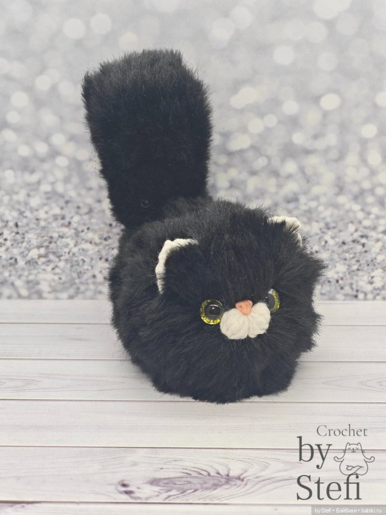 Чёрненький котофей — Вязаные игрушки и амигуруми: крючком (фото 6)