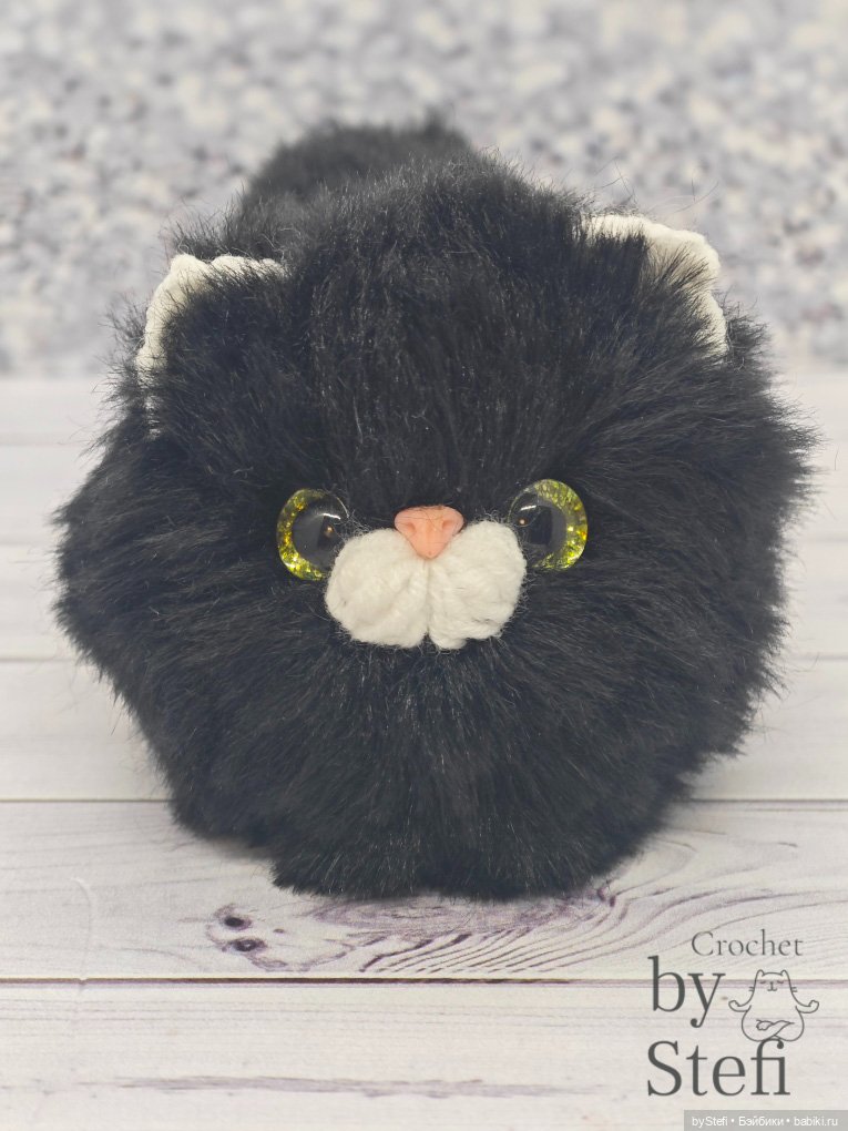 Чёрненький котофей — Вязаные игрушки и амигуруми: крючком (фото 4)