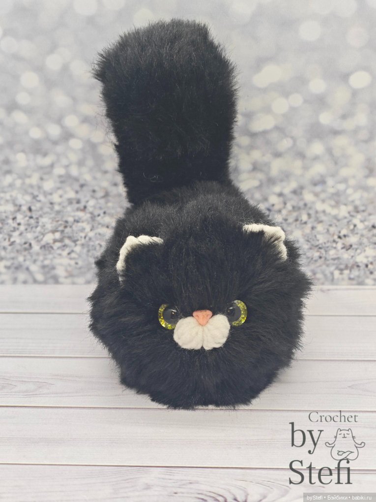 Чёрненький котофей — Вязаные игрушки и амигуруми: крючком (фото 5)