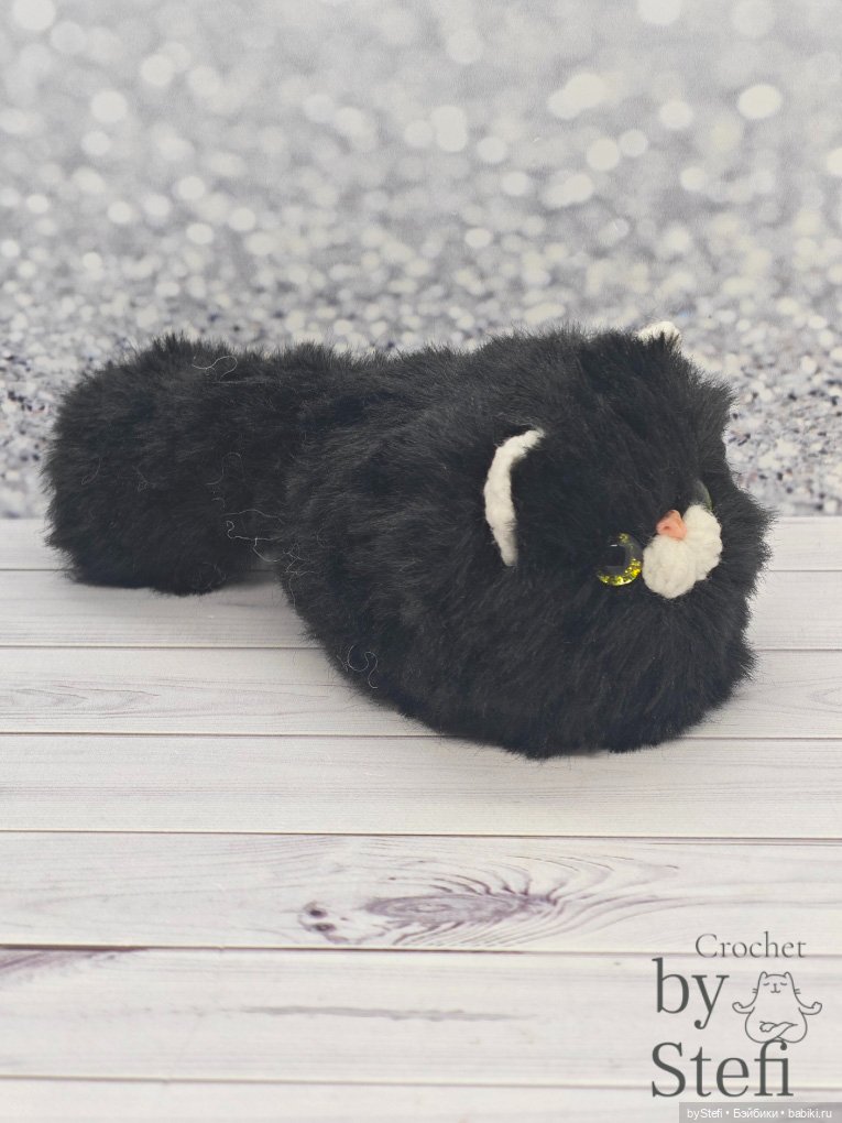 Чёрненький котофей — Вязаные игрушки и амигуруми: крючком (фото 7)