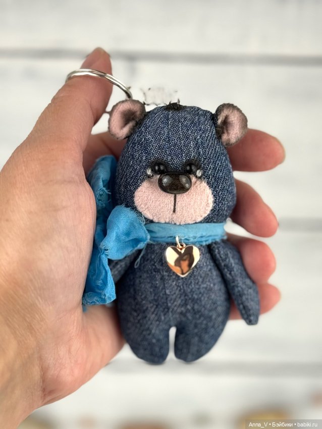 Тедди лиса Алиса с джинсовым брелочком. ❤️ (фото 5)