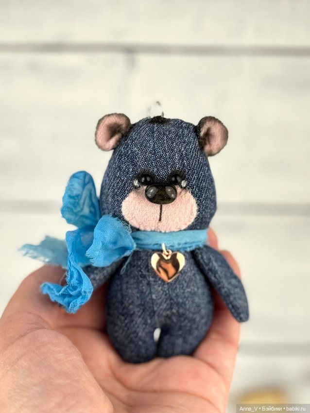 Тедди лиса Алиса с джинсовым брелочком. ❤️ (фото 6)