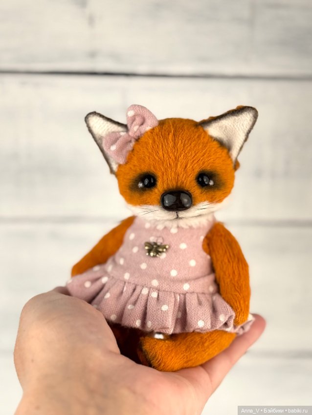 Тедди лиса Алиса с джинсовым брелочком. ❤️ (фото 4)