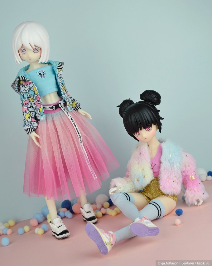 И снова зайцы. Розовый и голубой фруктовый лёд