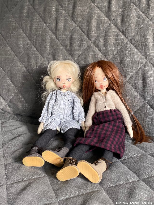 Две девочки — Авторские текстильные куклы: Вальдорфские (фото 3)