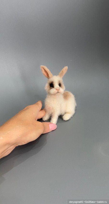 Кролик — Валяные игрушки из шерсти: сухое валяние (фото 2)