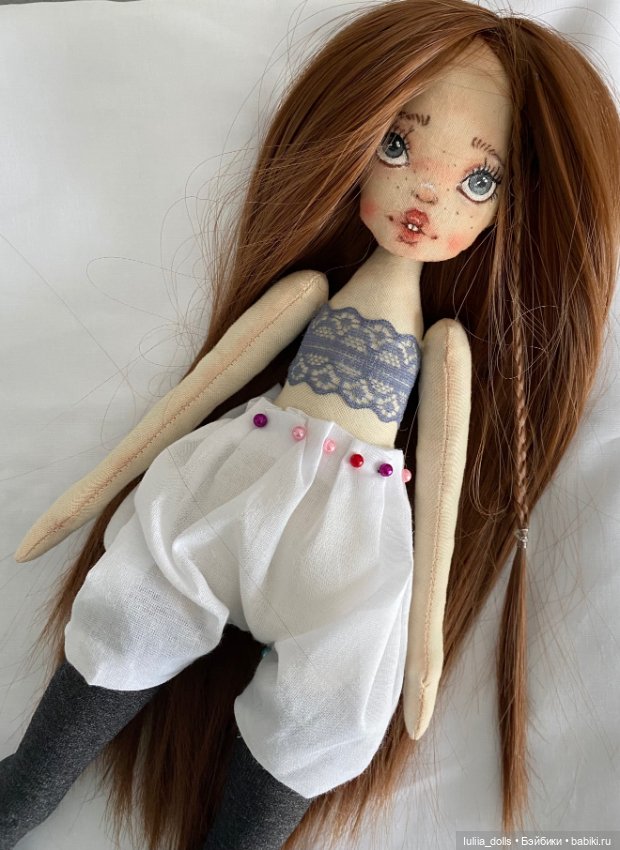 Девушка с веснушками — Авторские текстильные куклы: Вальдорфские (фото 4)