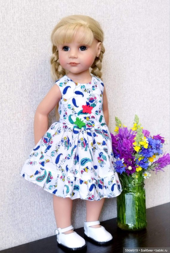Летний сарафанчик для Ханны 50 см от готц (фото 8)
