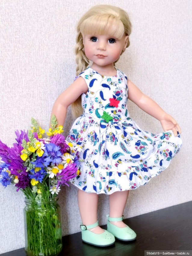 Летний сарафанчик для Ханны 50 см от готц (фото 10)