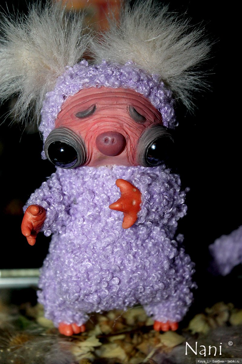 Новые существа) — Игрушки в смешанной технике (мех и глина): Арт (фото 9)