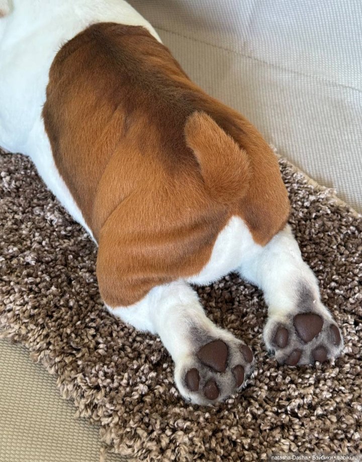 Бульдожка 🐶🐾🐕 — Игрушки в смешанной технике (мех и глина): Арт (фото 10)