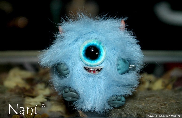 Новые существа) — Игрушки в смешанной технике (мех и глина): Арт (фото 10)