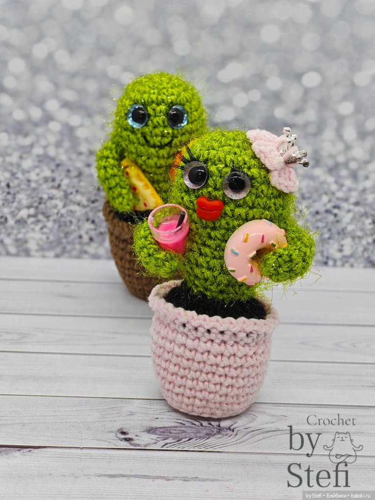 Кактусы — Вязаные игрушки и амигуруми: крючком