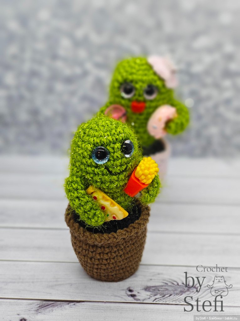 Кактусы — Вязаные игрушки и амигуруми: крючком