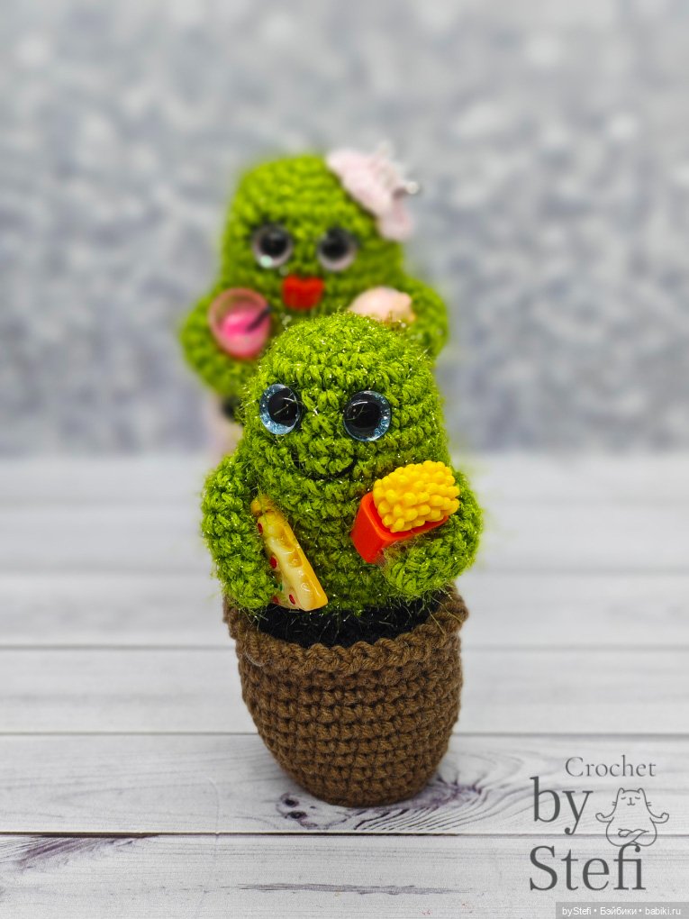Кактусы — Вязаные игрушки и амигуруми: крючком