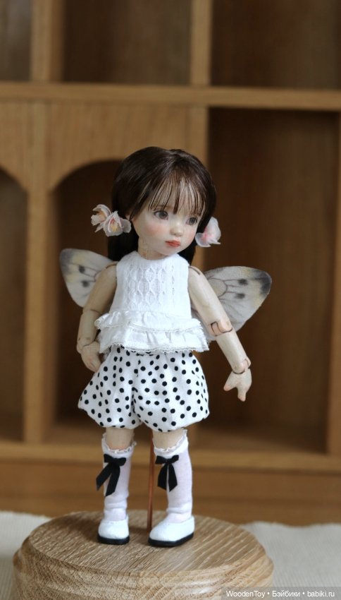 Деревянная кукла Бабочка Беляночка (фото 3)
