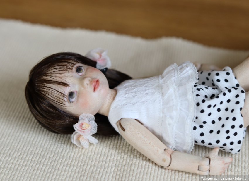 Деревянная кукла Бабочка Беляночка (фото 9)