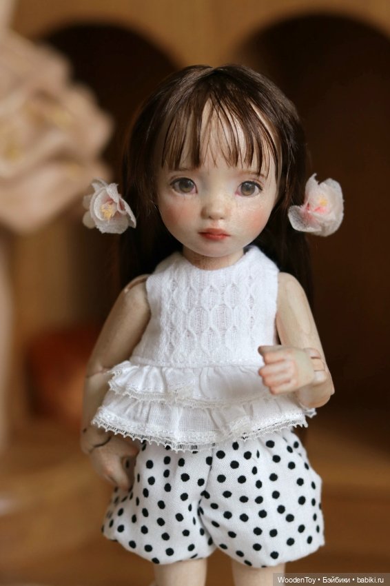 Деревянная кукла Бабочка Беляночка (фото 10)
