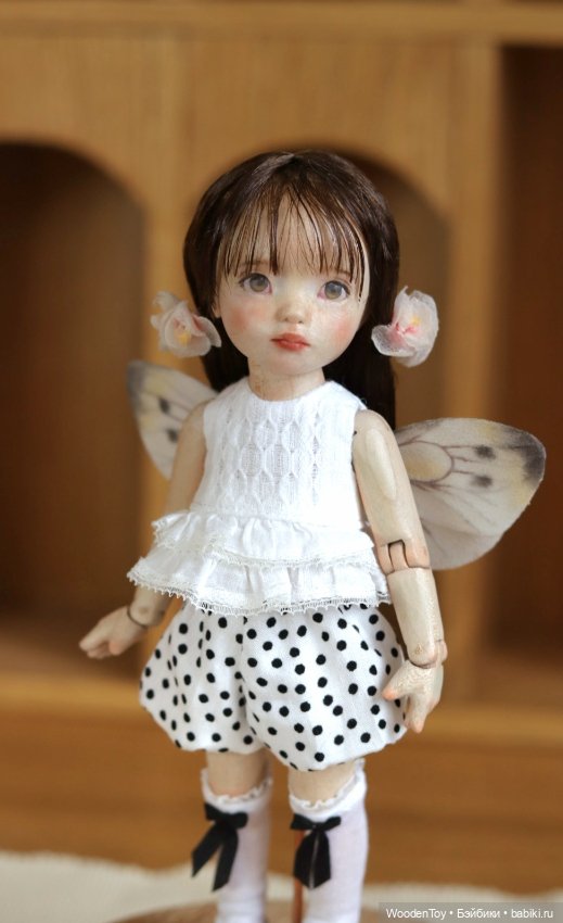 Деревянная кукла Бабочка Беляночка (фото 2)