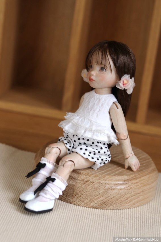 Деревянная кукла Бабочка Беляночка (фото 8)
