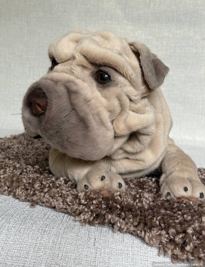 Шарпейка 🐾🐶🐕 — Игрушки в смешанной технике (мех и глина): Арт (фото 2)