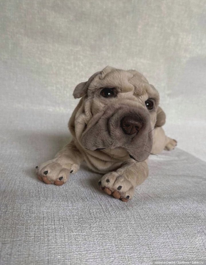 Шарпейка 🐾🐶🐕 — Игрушки в смешанной технике (мех и глина): Арт