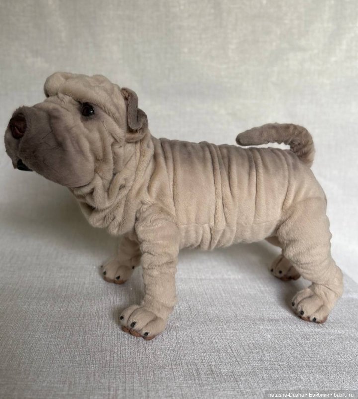 Шарпейка 🐾🐶🐕 — Игрушки в смешанной технике (мех и глина): Арт (фото 5)