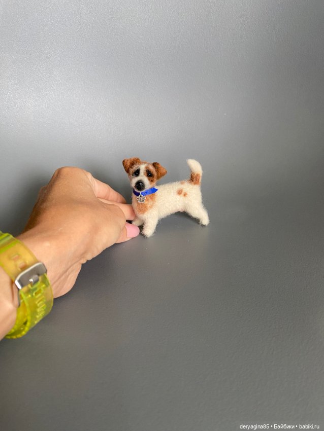 Джек рассел терьер — Валяные игрушки из шерсти: сухое валяние (фото 5)