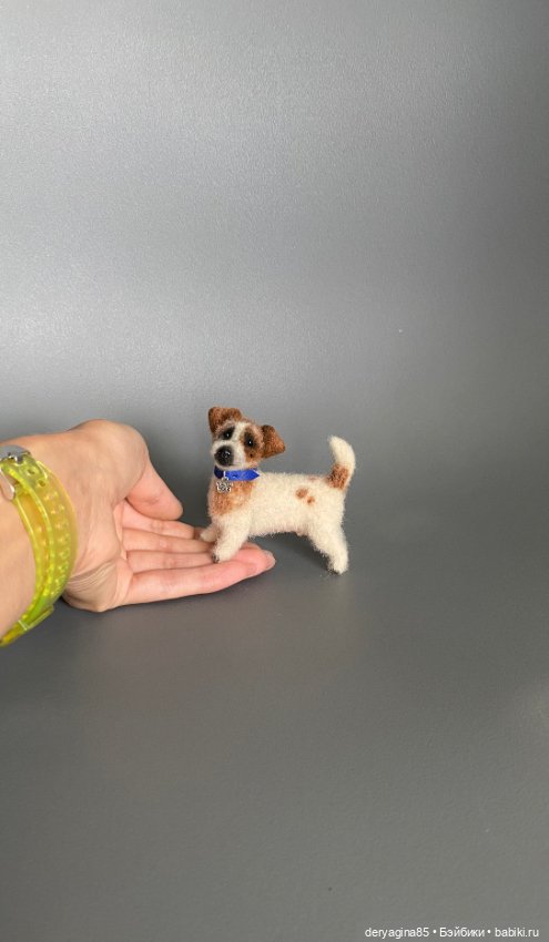 Джек рассел терьер — Валяные игрушки из шерсти: сухое валяние