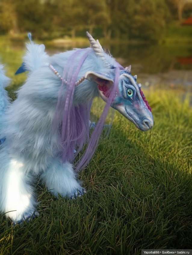 Большой дракон — Игрушки в смешанной технике (мех и глина): Арт (фото 9)