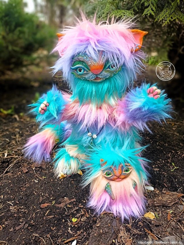 Подборка моих игрушек — Игрушки в смешанной технике (мех и глина): Арт (фото 4)