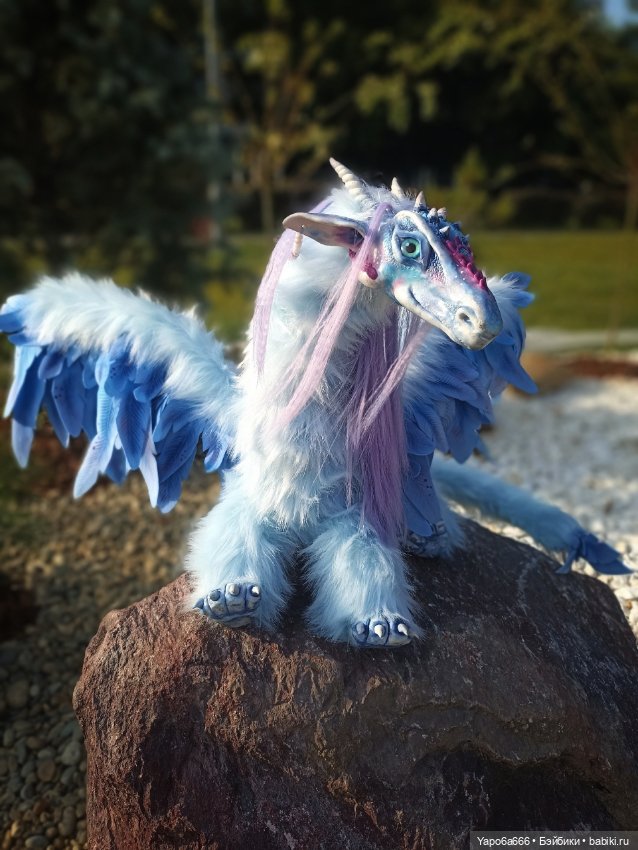 Большой дракон — Игрушки в смешанной технике (мех и глина): Арт (фото 3)