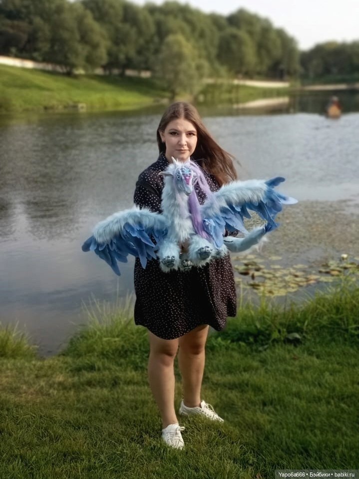 Большой дракон — Игрушки в смешанной технике (мех и глина): Арт (фото 10)