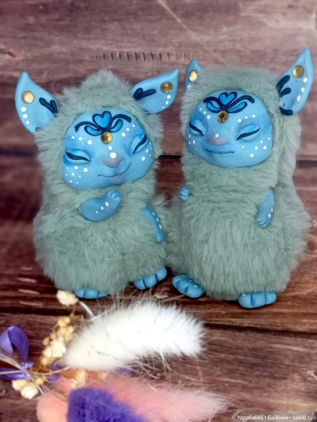 Подборка моих игрушек — Игрушки в смешанной технике (мех и глина): Арт