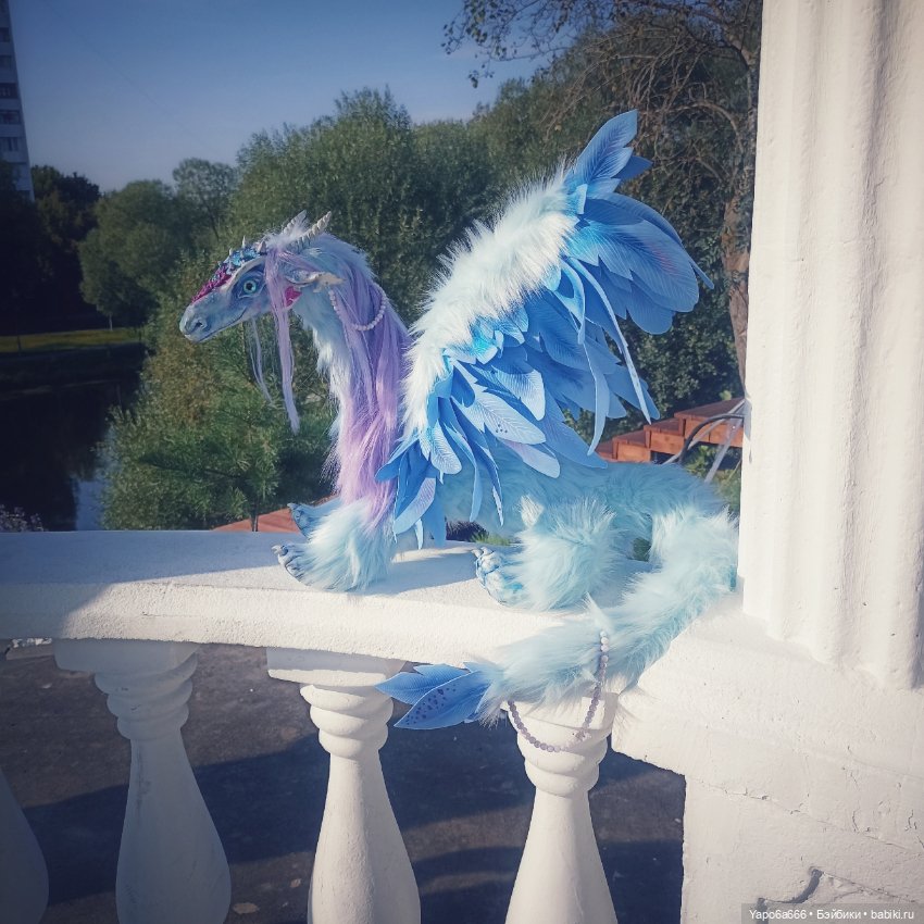 Большой дракон — Игрушки в смешанной технике (мех и глина): Арт (фото 2)