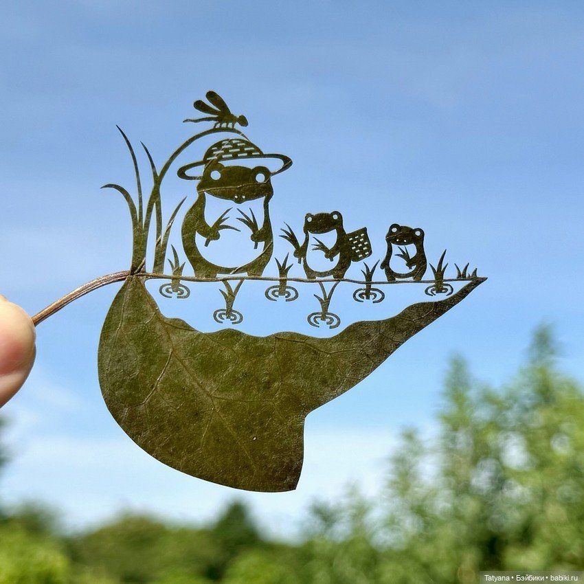Работы из листьев lito_leafart (фото 8)
