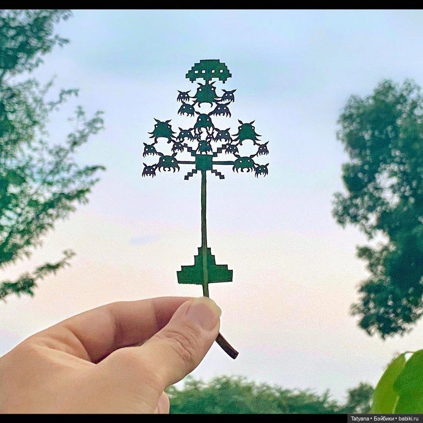 Работы из листьев lito_leafart (фото 9)