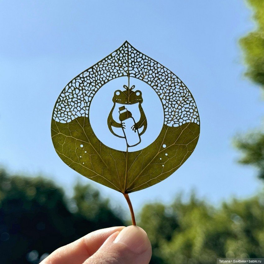 Работы из листьев lito_leafart (фото 10)