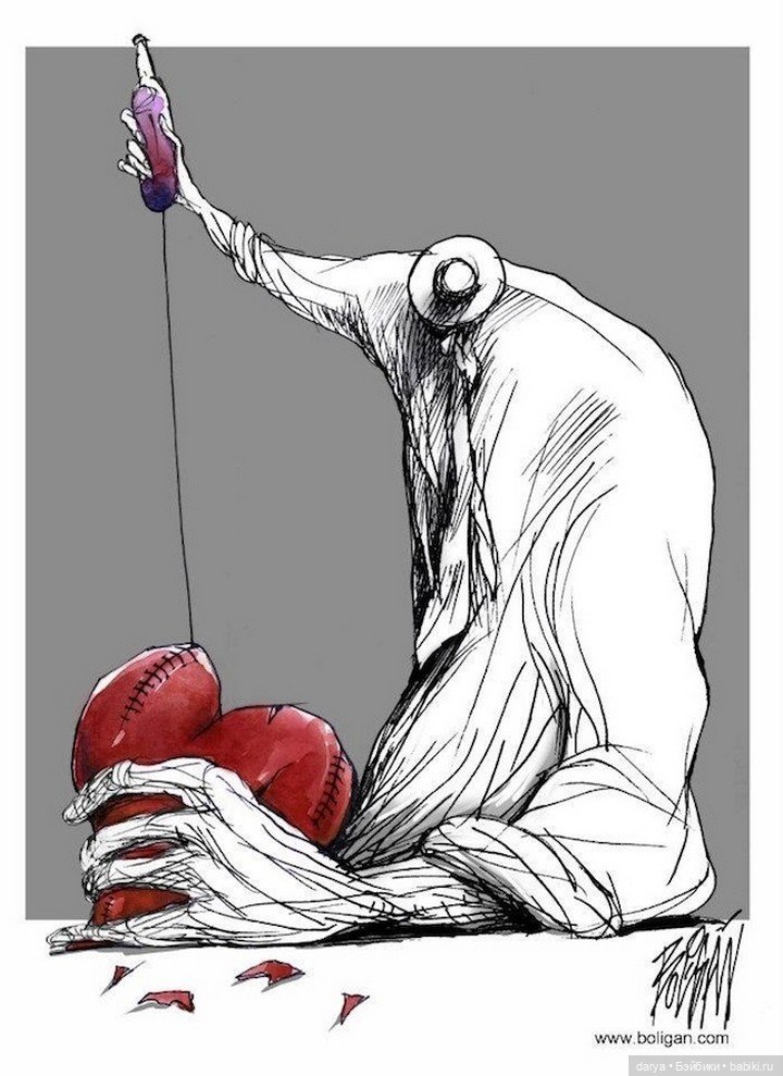 Грустные карикатуры Angel Boligan