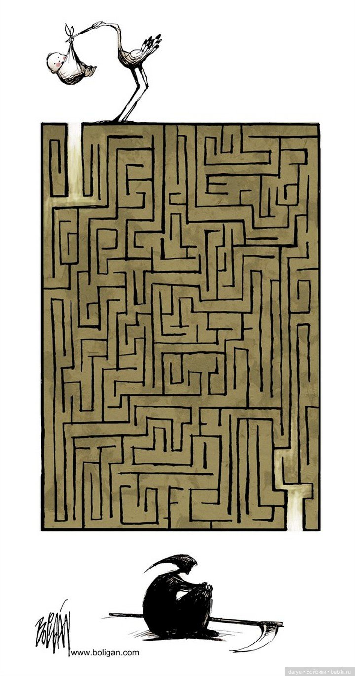 Грустные карикатуры Angel Boligan