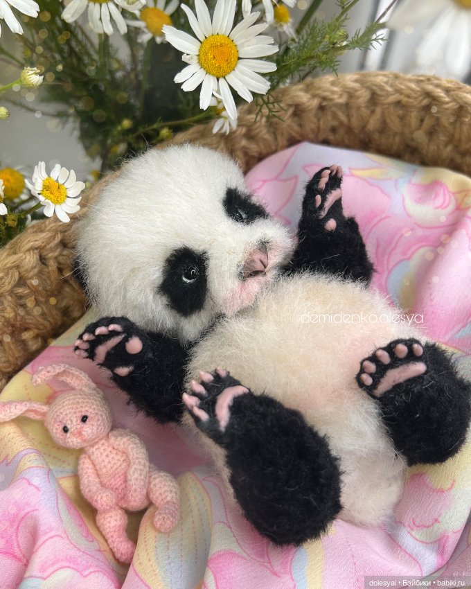 Медвежонок Майя 💖🐼 — Игрушки в смешанной технике (мех и глина): Арт (фото 2)