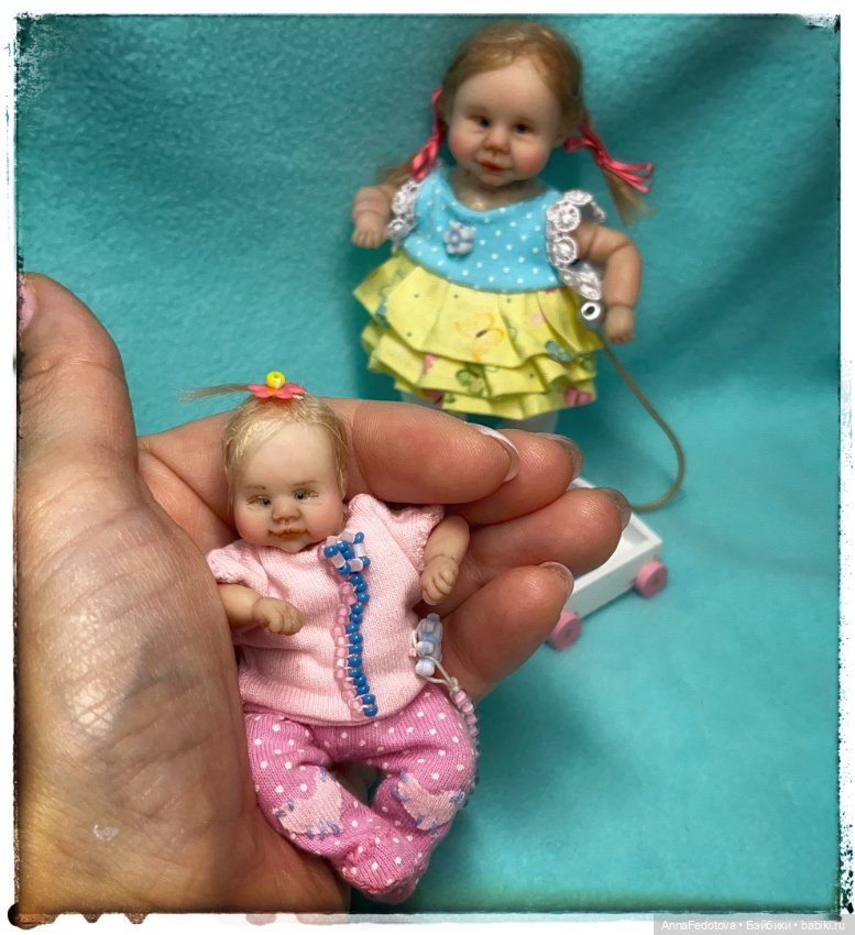 Анютка🥰 — Авторские миниатюрные куклы: лепка (фото 3)