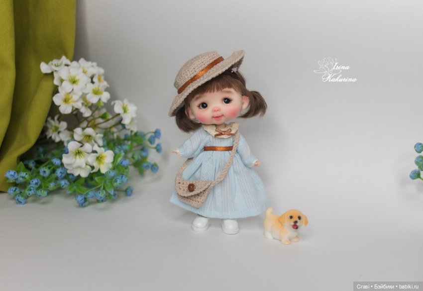 Дама с собачкой) — Куклы и тела Obitsu 11 (Ob11): гибриды (фото 8)