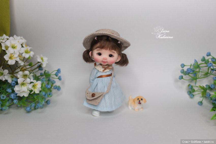 Дама с собачкой) — Куклы и тела Obitsu 11 (Ob11): гибриды (фото 3)